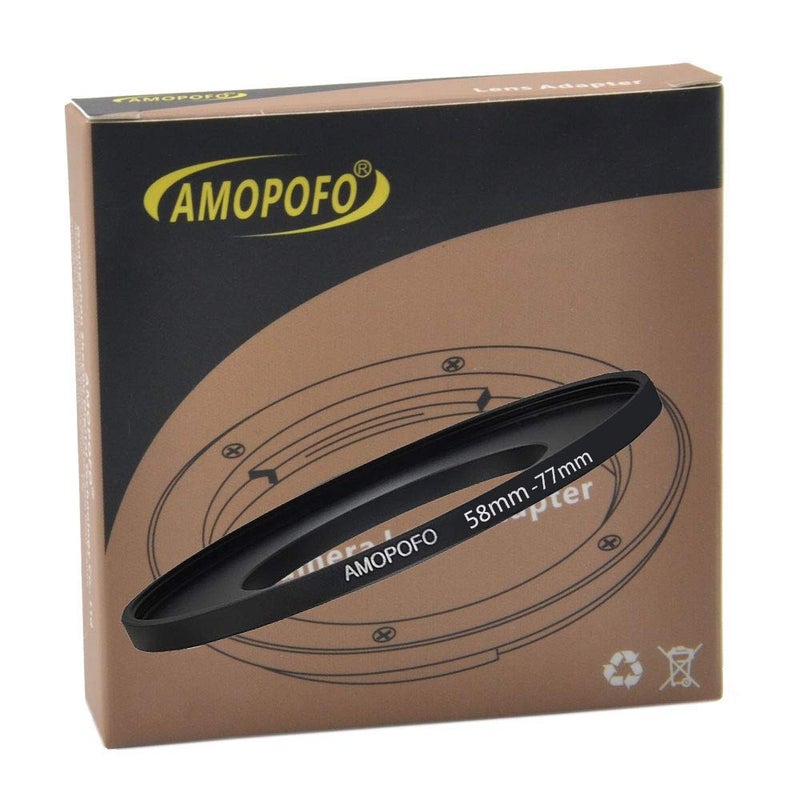 Amopofo 58-77mm Metal Ring/58mm to 77mm Step-Up Ring for Filters,Made of CNC Machined Space Aluminum with Matte Black Electroplated Finish,Compatible with All 58mm Camera Lenses & 77mm Accessories - Image 5